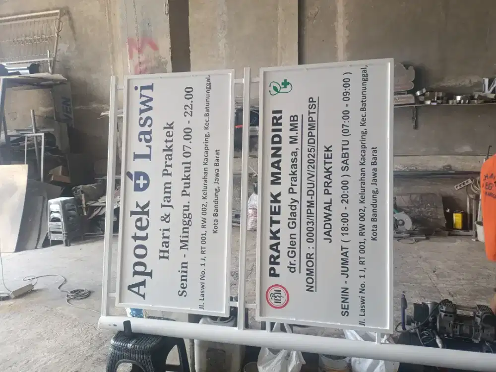 Papan nama neonbox huruf timbul bilbaord reklame