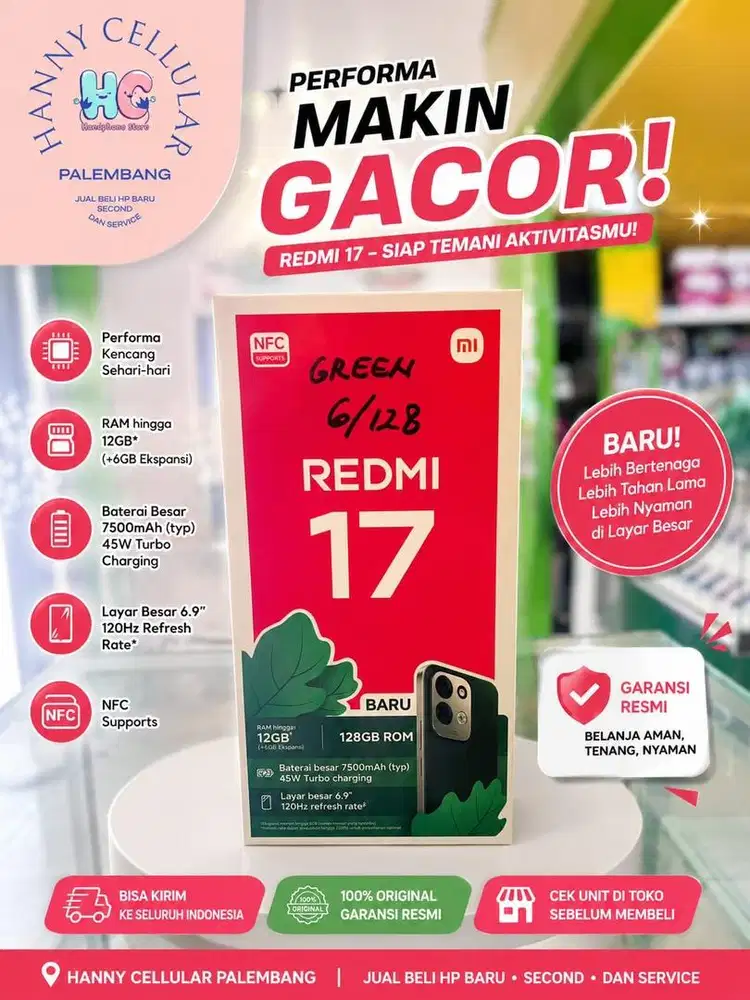 New type Redmi 17 6/128 Baru