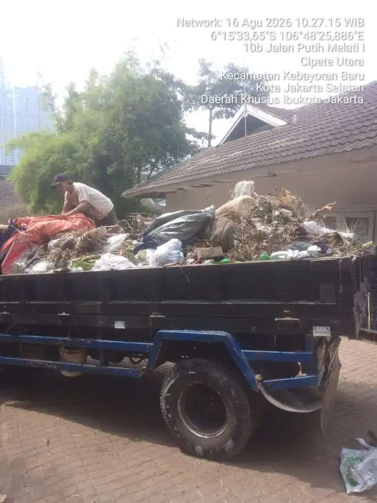 Buang sampah proyek dan buang puing