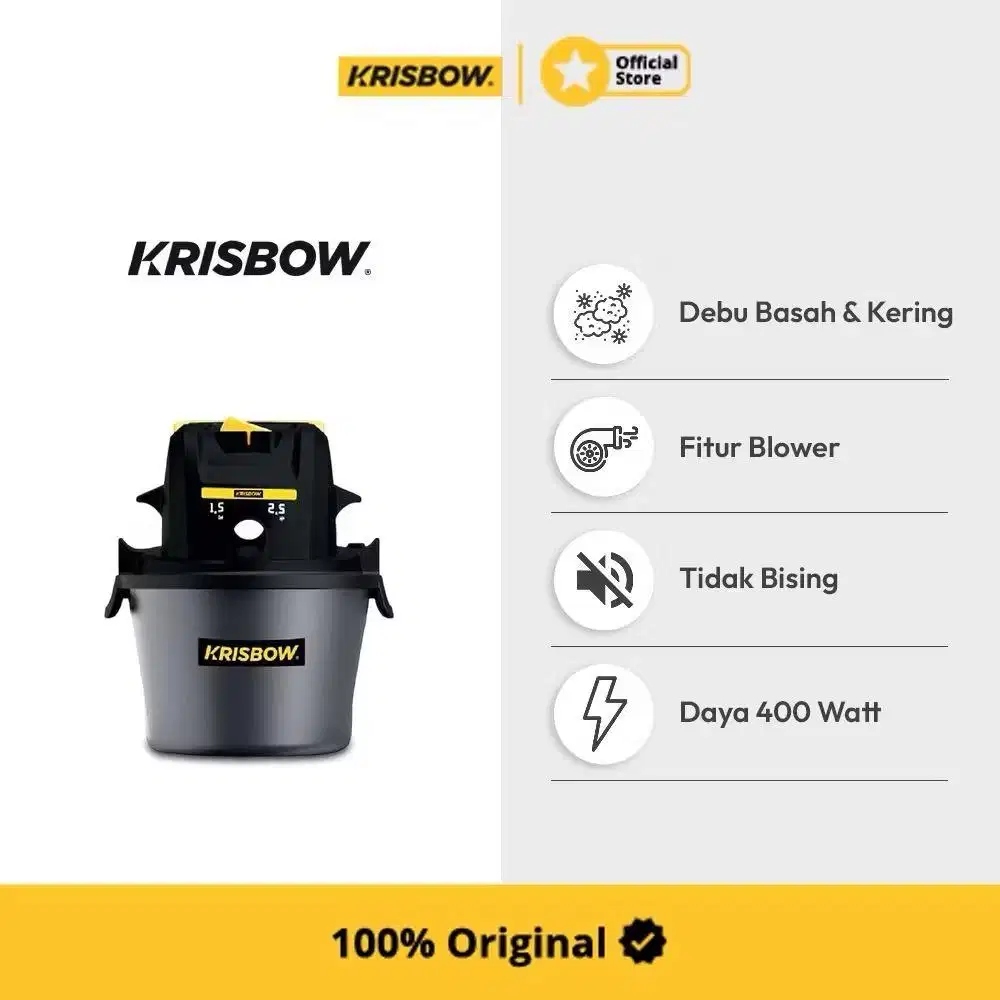 Krisbow 6 liter penghisap debu wett & Dry 400 watt