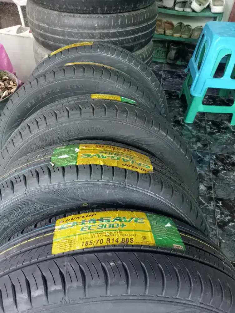 Jual ban Dunlop enasave ec 300 baru tubeless ukuran 185/70/14 baru