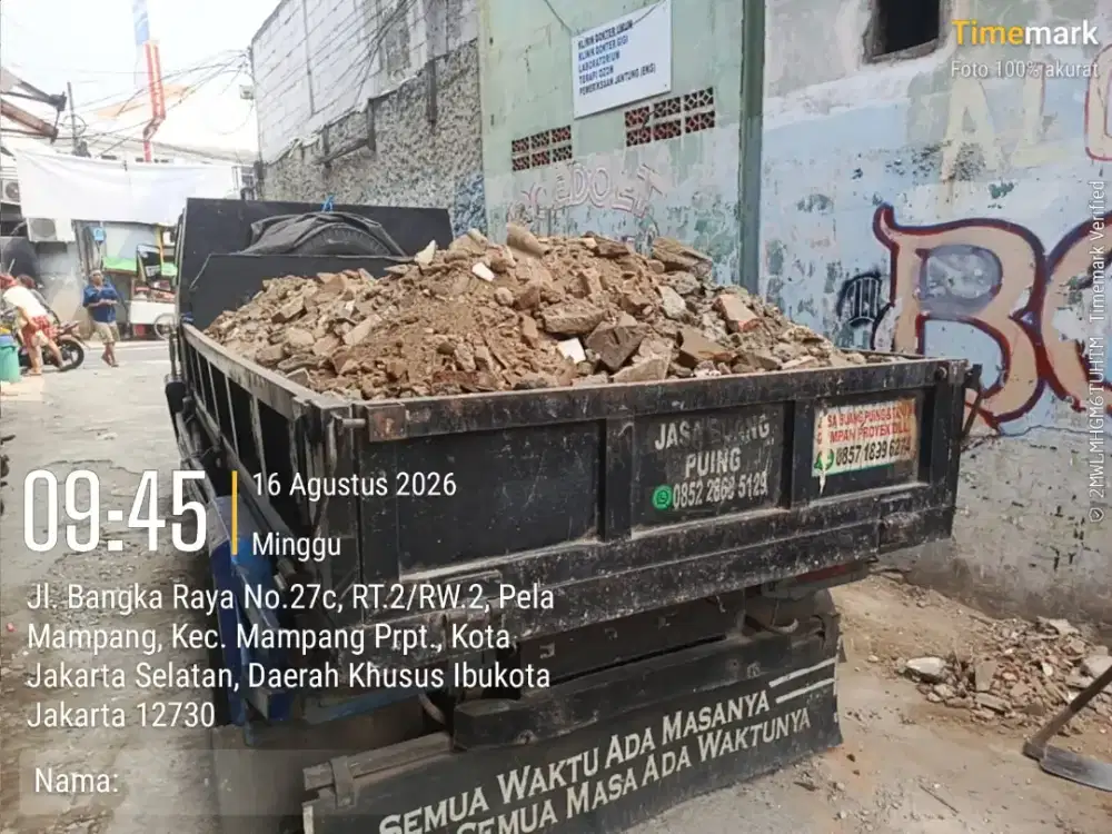 Jasa buang puing dan buang sampah