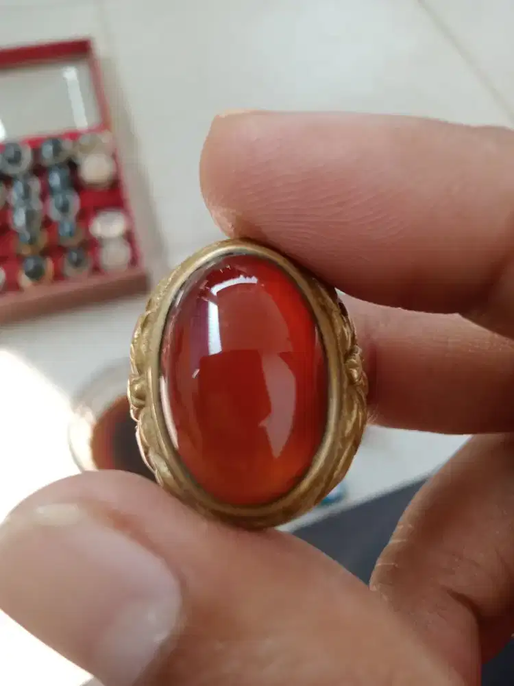 Batu akik Yaman ahmar natural