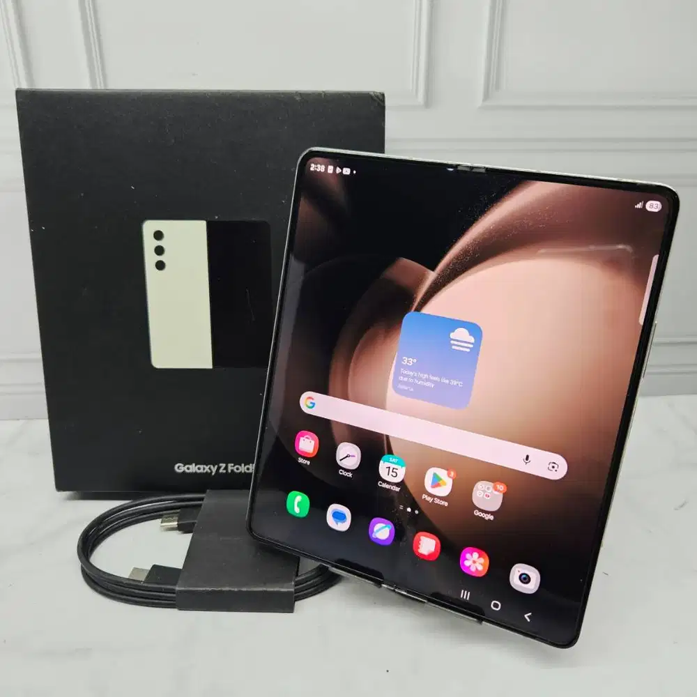 Samsung Galaxy Z Fold 5 12/512GB Beige SEIN Resmi Fullset Like New