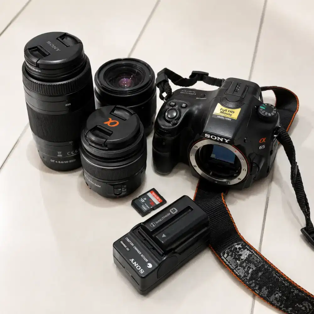 Dijual Camera Sony DSLR A65 Set