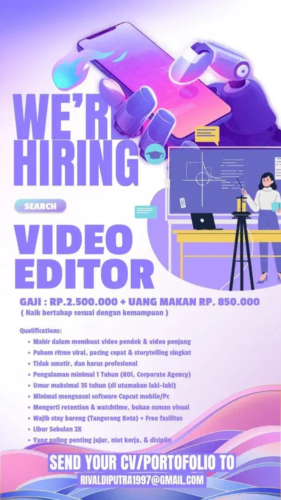 lowongan kerja kameramen editor