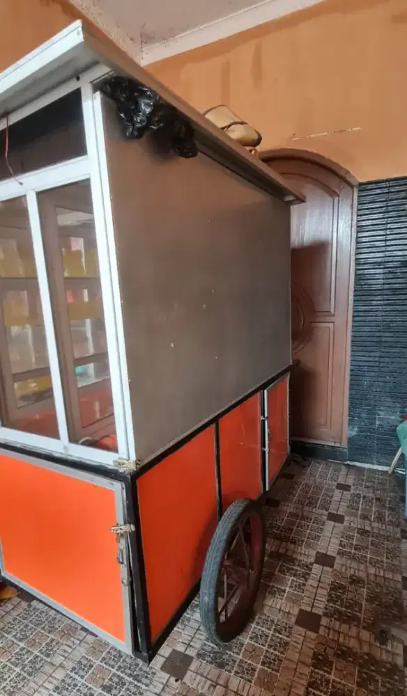 Gerobak Almunium Siap Pakai! Meja Keramik, No Karat-Karat!