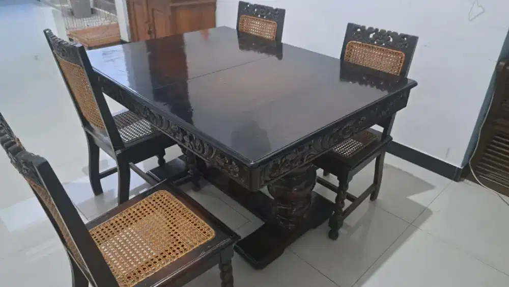 Meja kursi jati antik