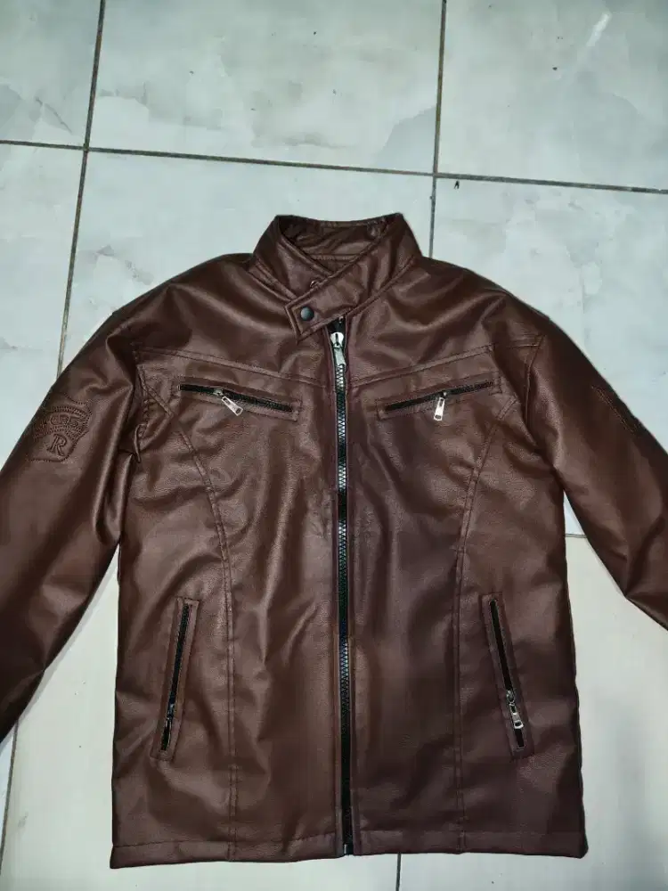 Jaket Motor semi kulit Size L