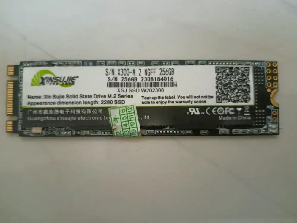 Ssd m2 256gb normal 100%