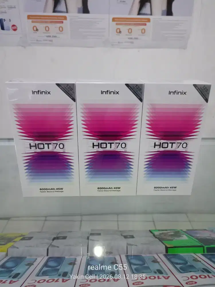 Infinix Hot 70 8+8/128 GB Helio G100 Batre 6000 mAh Garansi Resmi