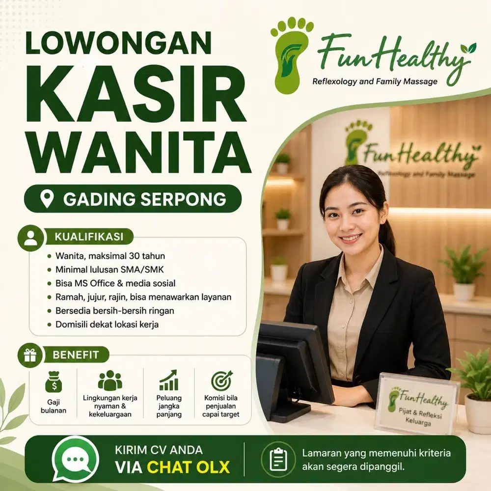 LOWONGAN KASIR WANITA - Gading Serpong