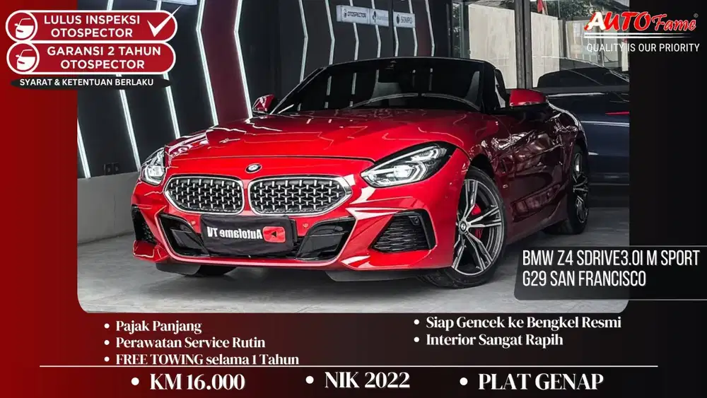 KM16RB BMW Z4 sDrive3.0i M Sport G29 San Francisco Red On Beige 2022