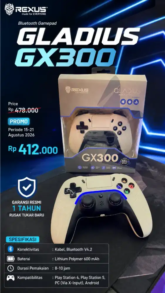 Gamepad rexus gx300 gladius