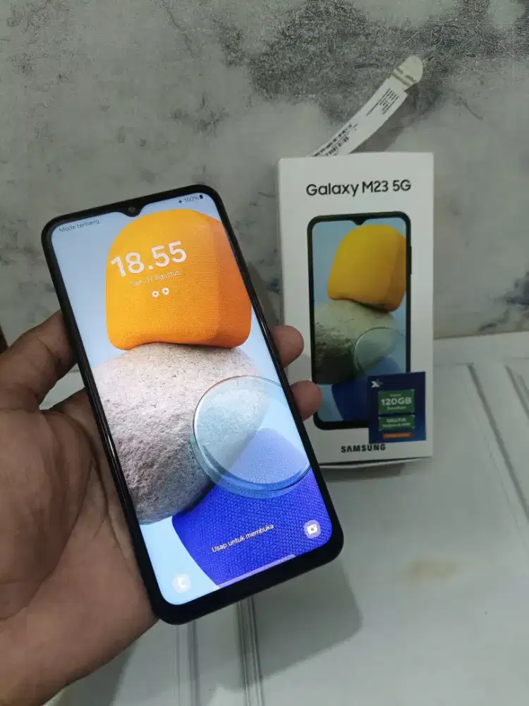 Samsung galaxy m23 5G ram6/128 fulset ORI  segel