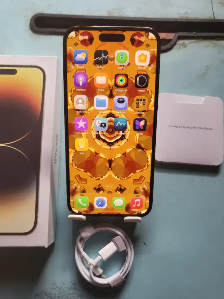 Iphone 14 pro 128gb gold inter all operator fullset mulus no minus