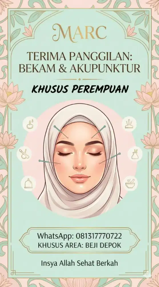 Freelance terapis (Pijat, bekam, totok wajah & akupuntur)