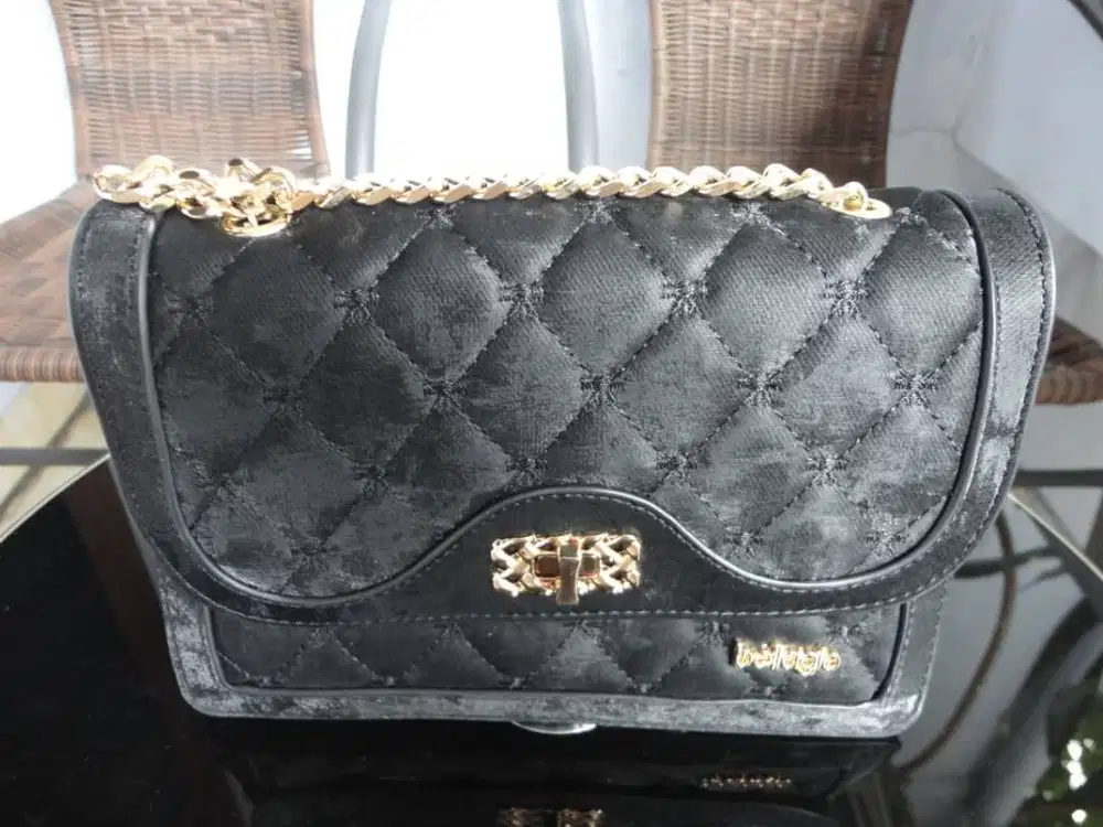 Bellagio Quilted Velvet Chain Bag