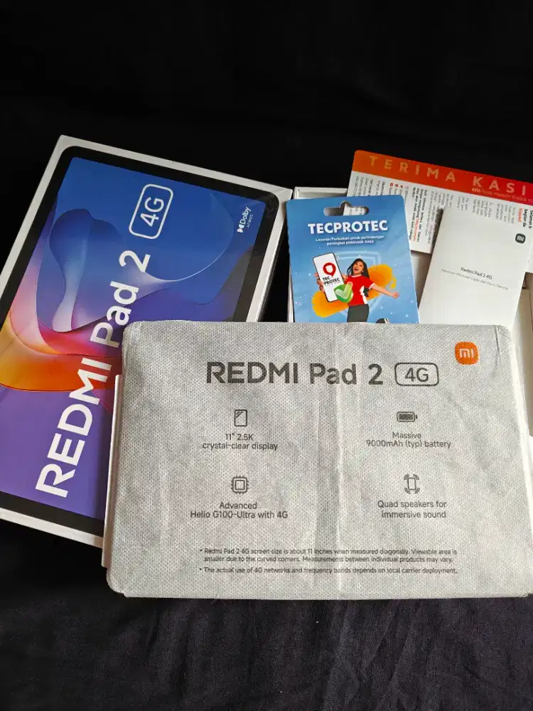 Redmi Pad 2 4G LTE Ram 6/128 Dual Sim ON Bonus Case Premium+Keyboard