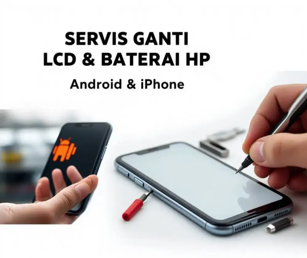 Servis Ganti Baterai Dan Lcd Handphone Android Dan Apple All Type