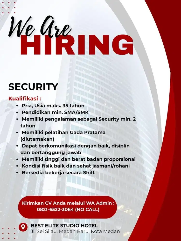 DIBUTUHKAN SEGERA - SECURITY