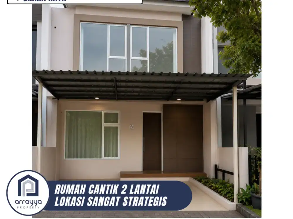 DIJUAL RUMAH CANTIK SIAP HUNI 2 LANTAI LINGKUNGAN ASRI DI GRAHA RAYA BINTARO (AR77)