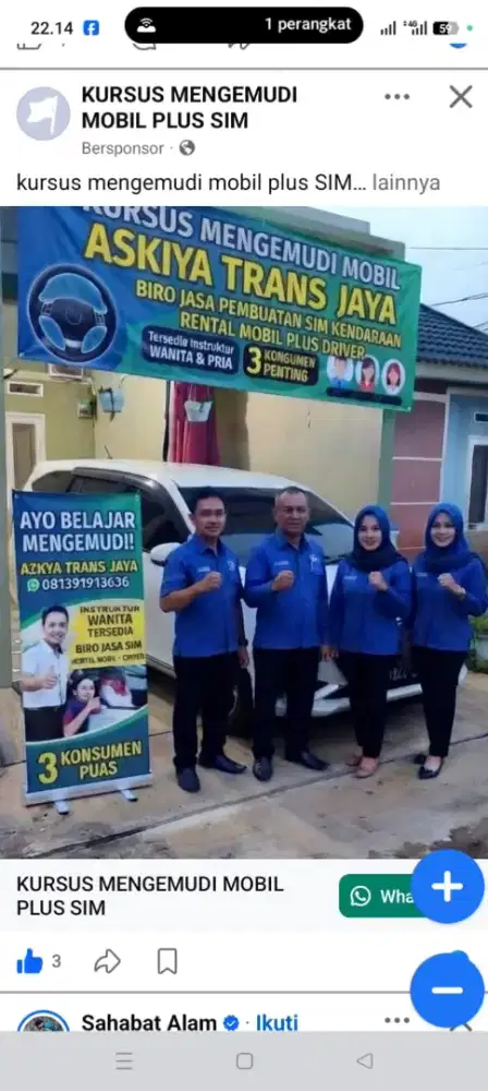 Kursus mengemudi mobil