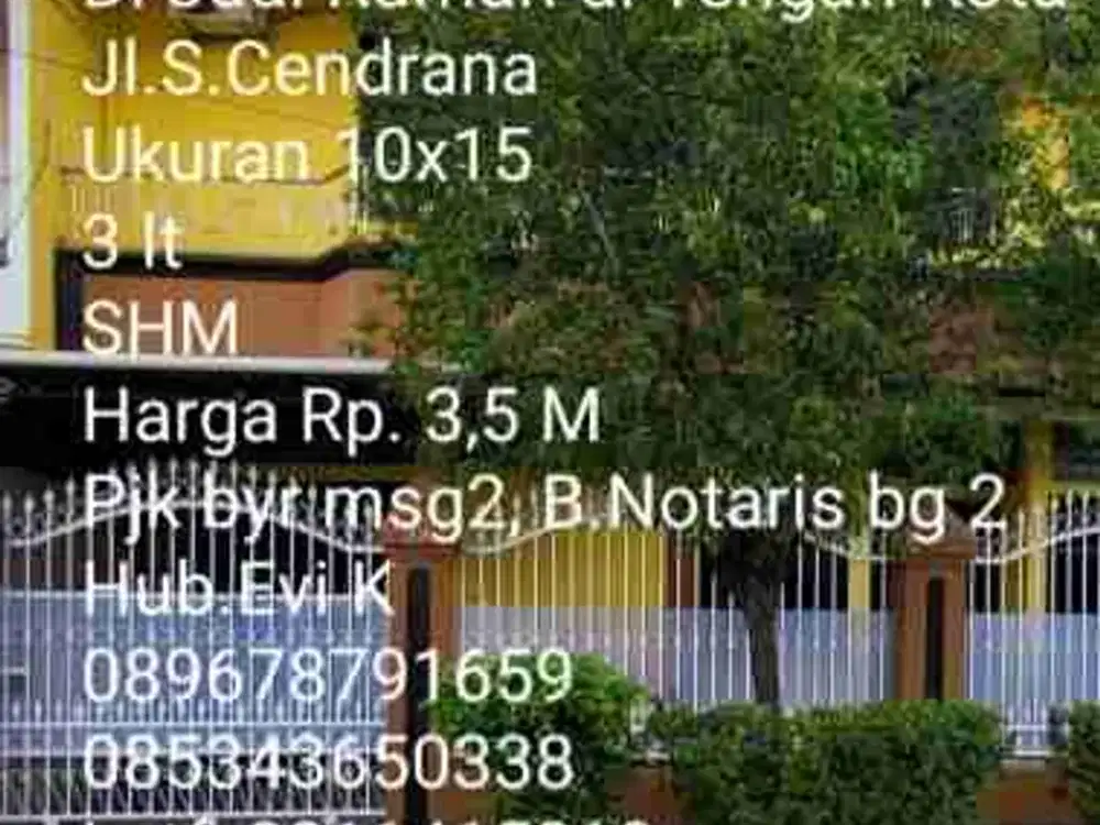 Di Jual Rumah 3 lt d tengah kota Jl. S.Cendana, Makassar