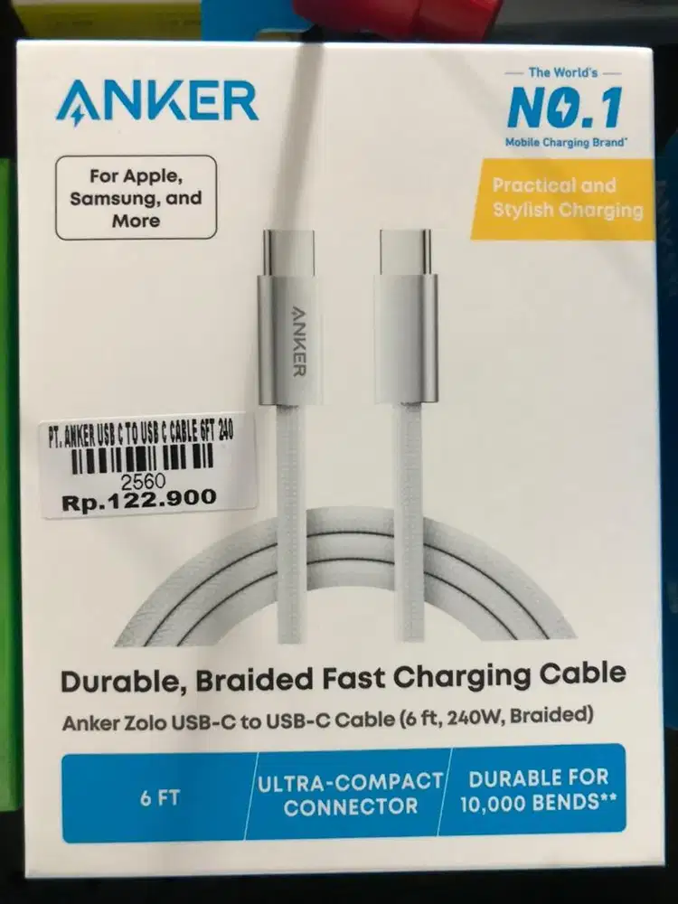 PT.ANKER USB C TO USB C CABLE 6FT 240 | ATLANTIS DAHSYAT