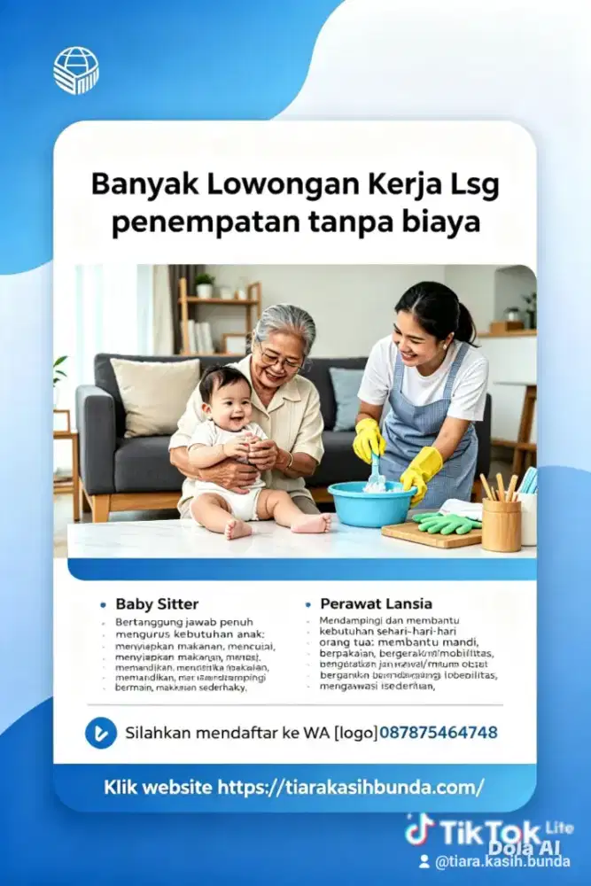 Banyak Job Baby Sitter ART & Perawat Lansia Terpercaya -Terakreditasi