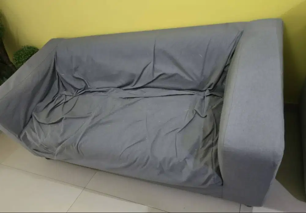 DIJUAL MURAH: Sofa Boxy Minimalis 2-Seater (Warna Charcoal Grey