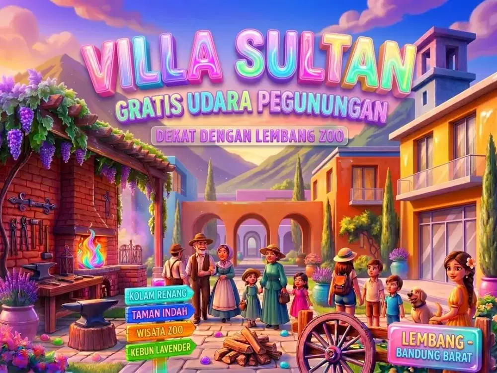 JUAL RUMAH VILLA DI LEMBANG, KOLMAS, BANDUNG BARAT.