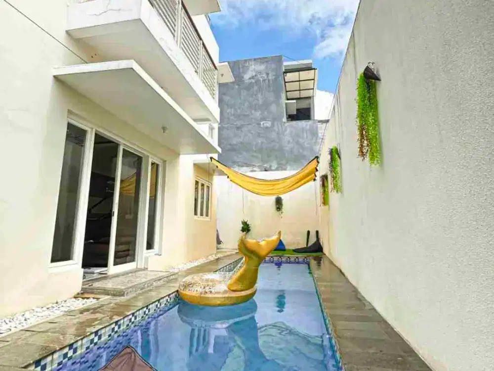villa murah ada kolam renang di oro oro ombo dekat semua wisata, ada kolam renang dan bonus furniture
