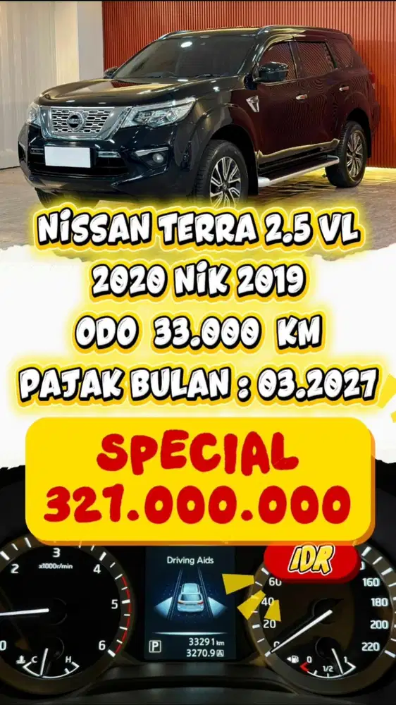 [ ODO 33.000 KM ] NISSAN TERRA 2.5 VL AT 2020 NIK 2019 SIAP PAKAI