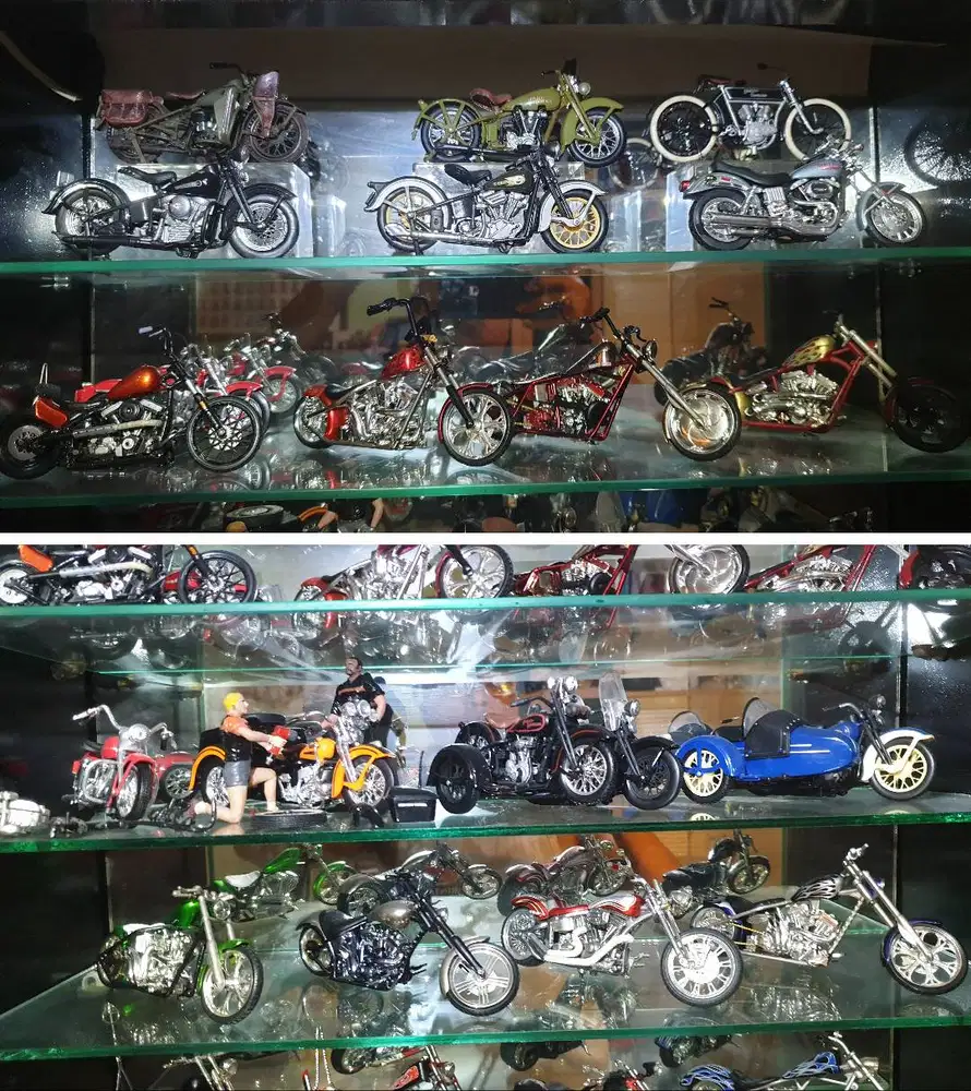 Jual borongan diecast motorcycle, cars 3 lemari