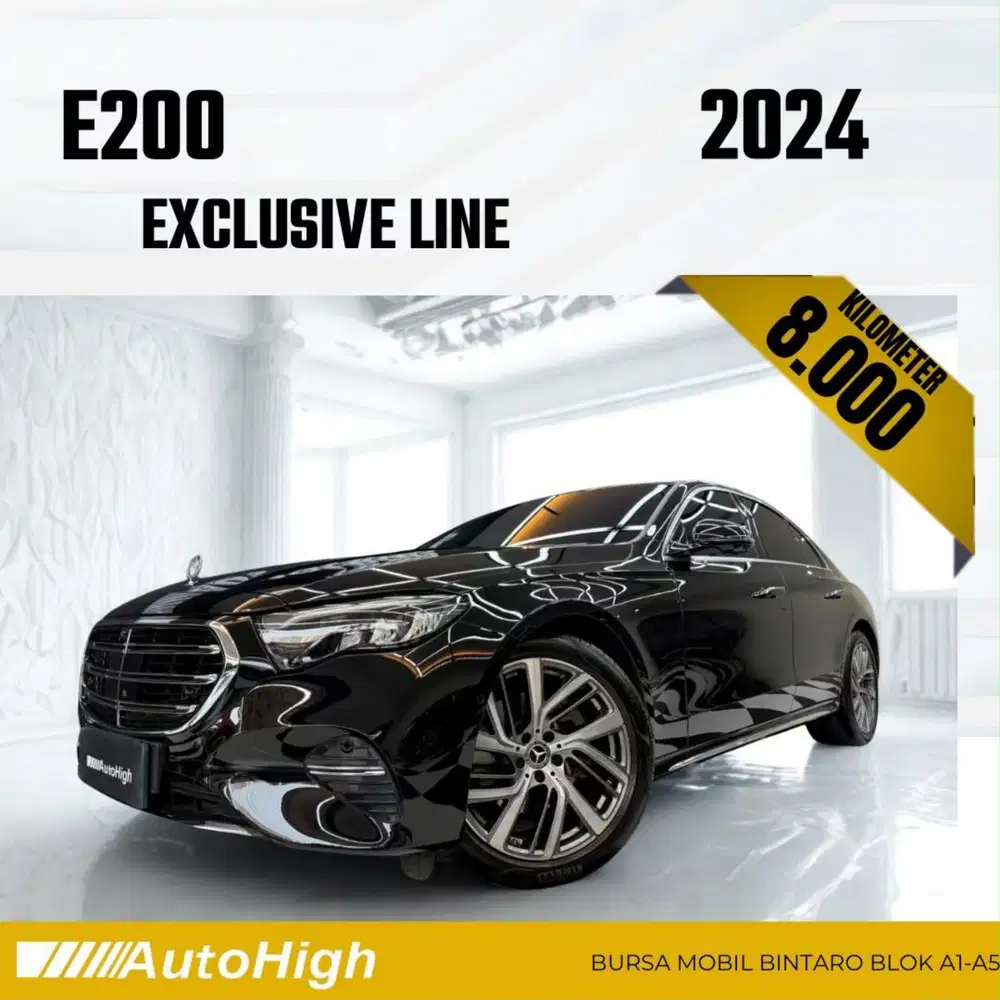 DP10% [Km8.000] E200 Exclusive 2024 Black Reg 2025 #AUTOHIGH