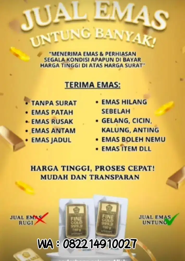 TERIMA EMAS HARGA TINGGI