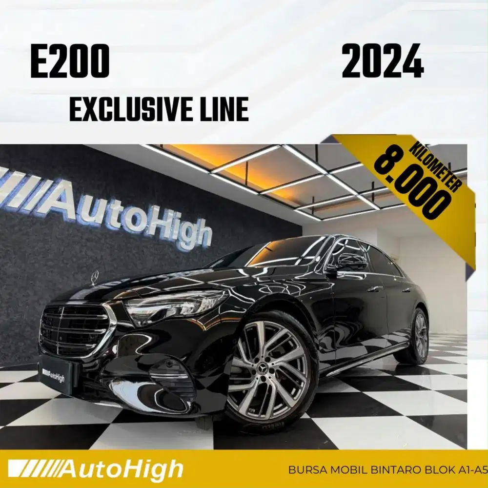 DP10% [Km8.000] E200 Exclusive 2024 Black Reg 2025 #AUTOHIGH