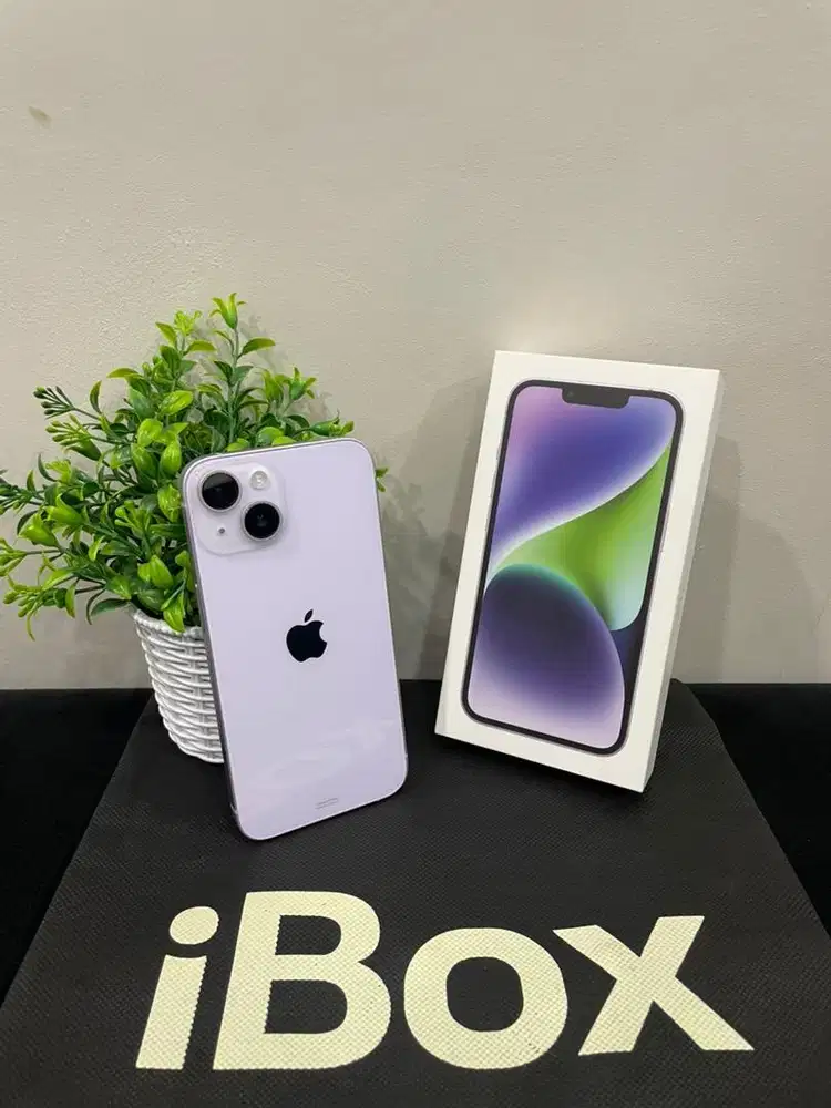 IPhone 14 128GB iBox Purple mulus Fullset BH 90% 3Utool 98 Permanent