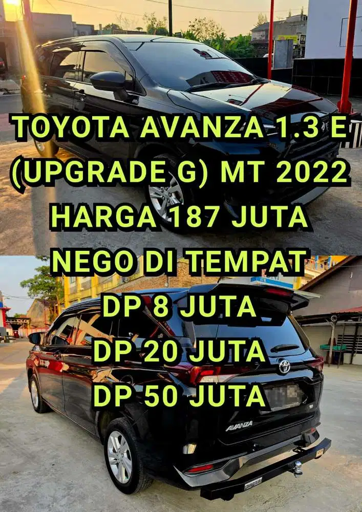 Toyota Avanza 2022 Bensin DP 8 JUTA