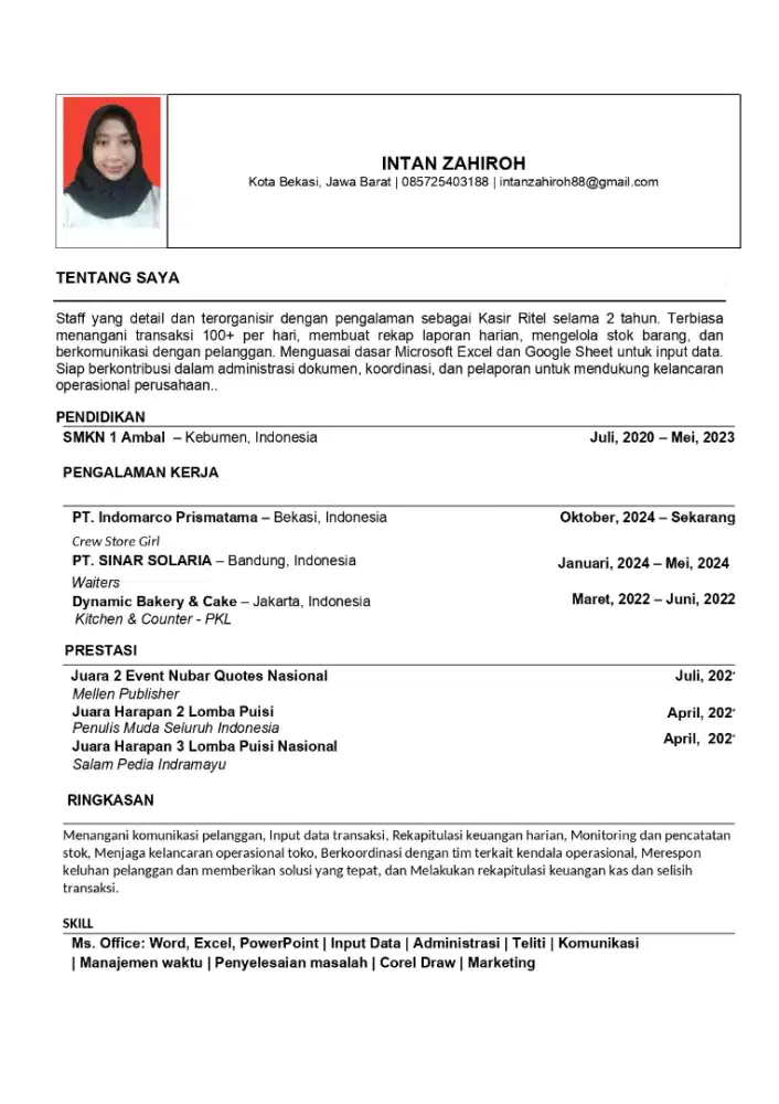 Mencari Pekerjaan Admin / Administrasi / Customer Servis
