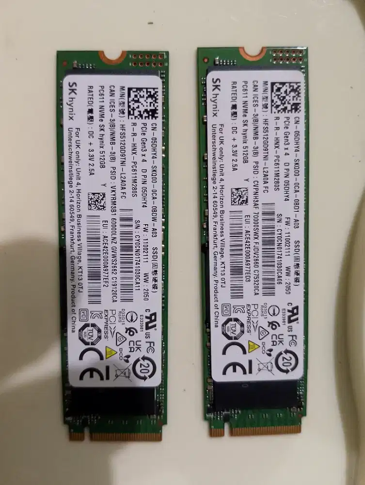 SSD 512GB 2 PCS TAKE ALL