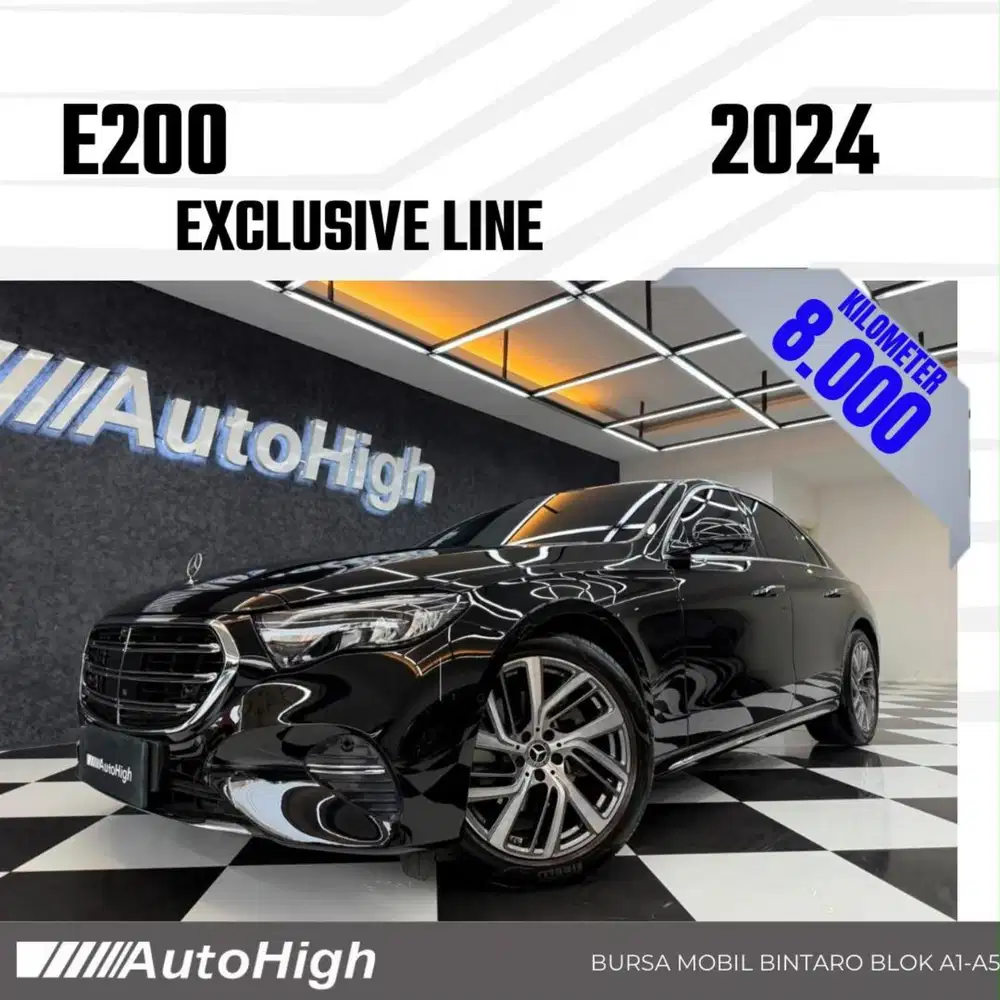 DP10% [Km8.000] E200 Exclusive 2024 Black Reg 2026 #AUTOHIGH