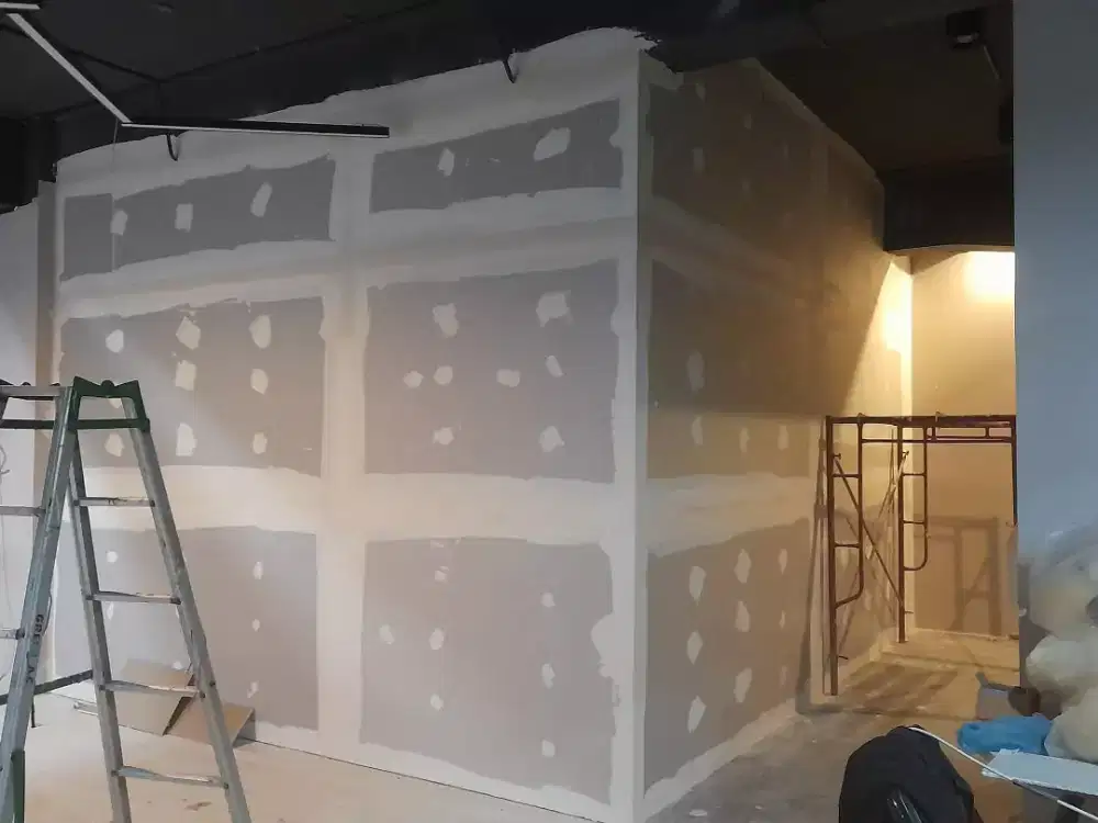 Plafon PVC partisi kanopi Alumunium lis gypsum