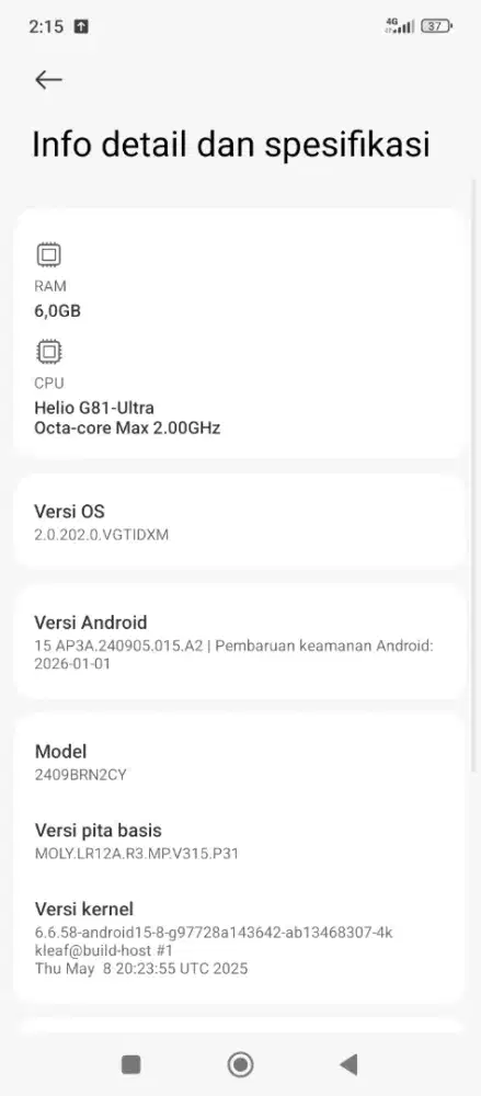 Di jual BU HP redmi 14C ram 6/128, HP dan casan, lokasi jakpus.