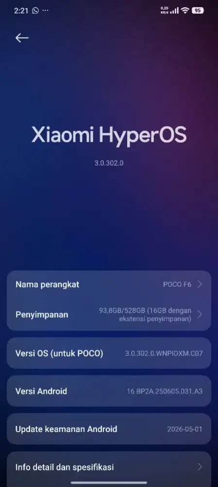 Poco F6 12/512 Bekas