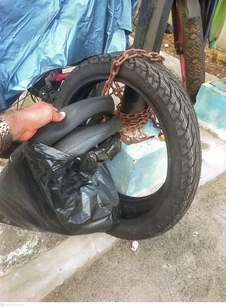 sepasang ban Supra X belum pernah pakai