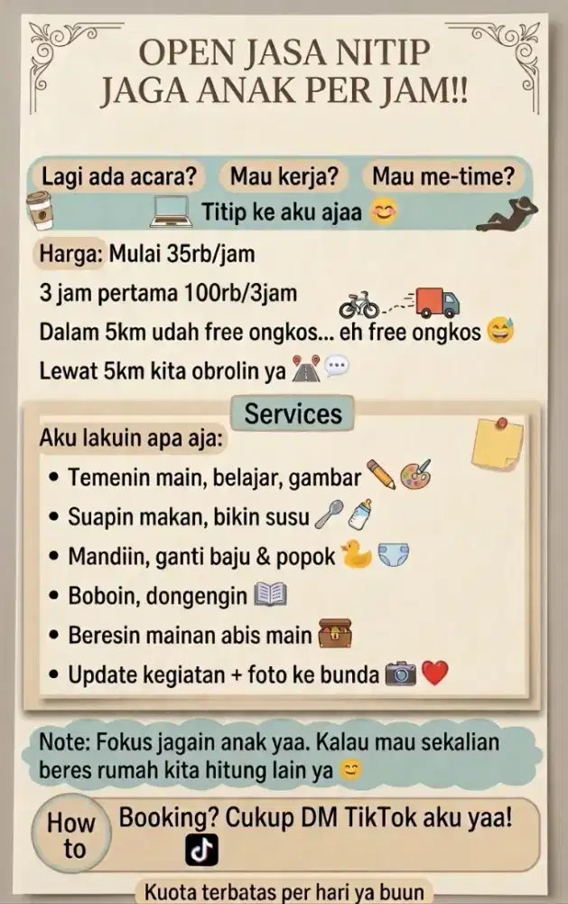 MENERIMA PENITIPAN ANAK