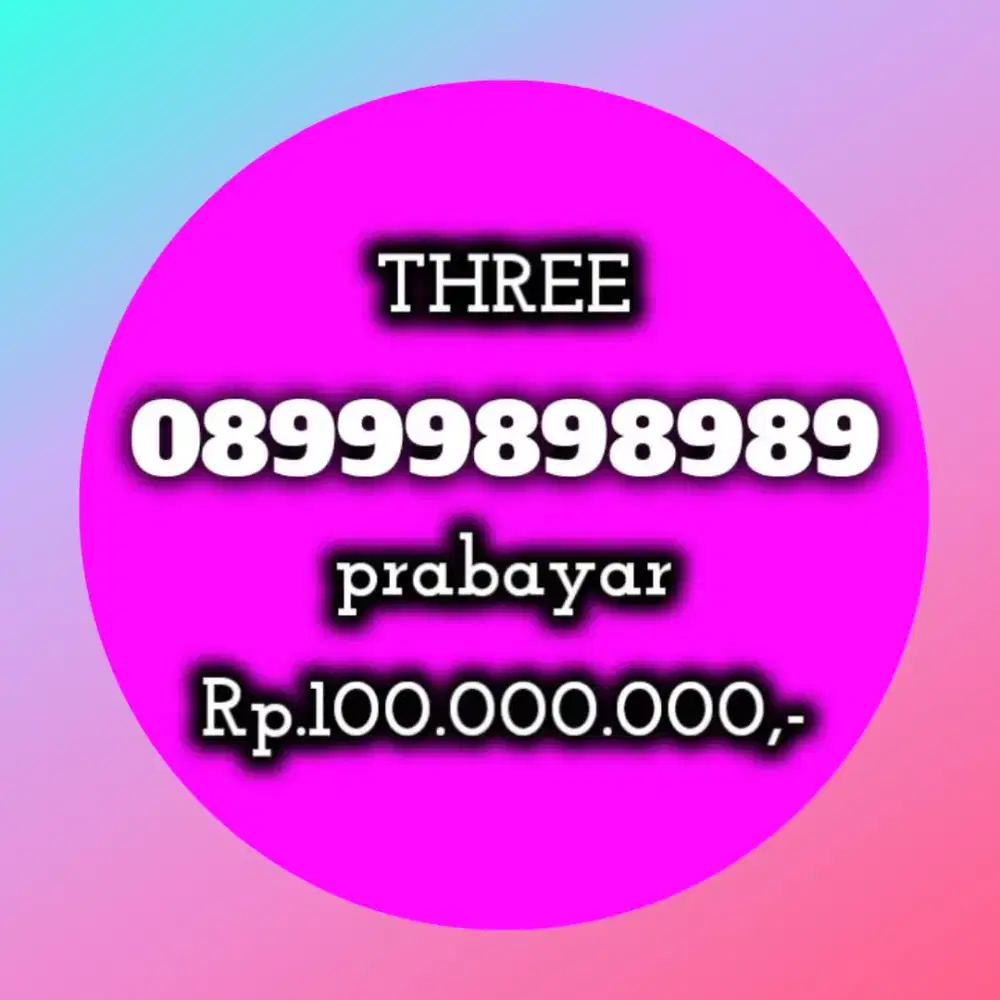 NOMOR CANTIK KOLEKSI THREE 898989