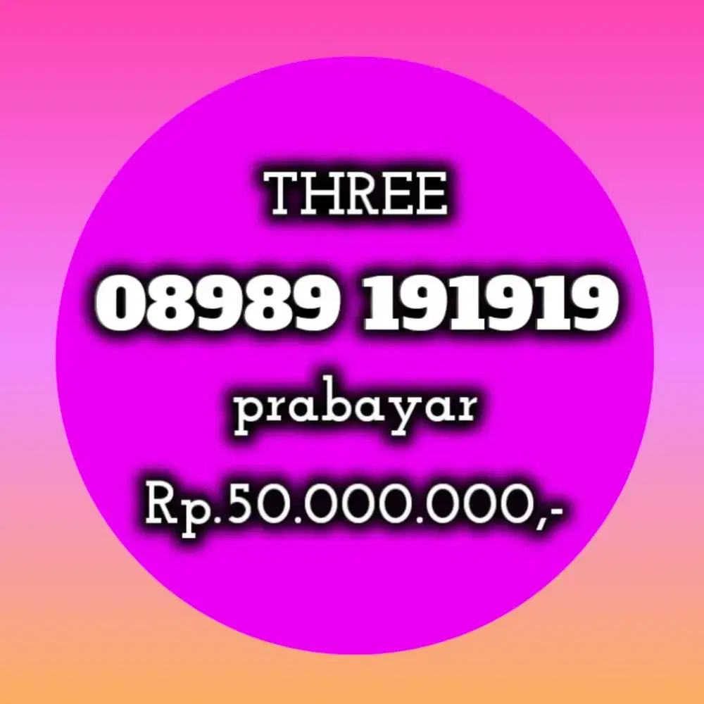 NOMOR CANTIK KOLEKSI THREE 191919